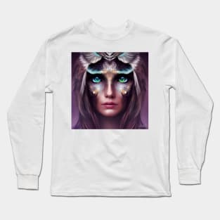 Beautiful Owl Woman Long Sleeve T-Shirt